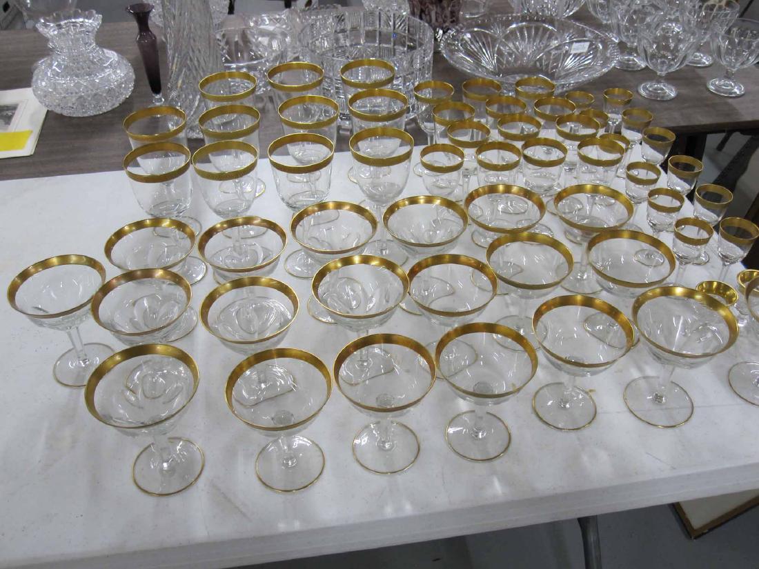GROUP OF ASSORTED GILT RIMMED STEMWARE (1 of 3)