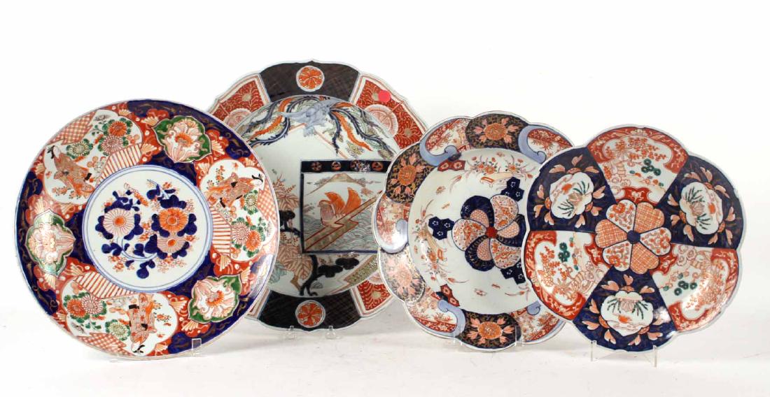 Four Imari Porcelain Chargers (1 of 10)