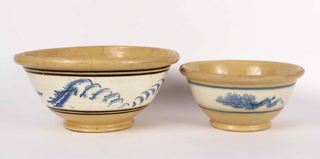 Two Yellowware Mocha Mixing Bowls (1 of 10)
