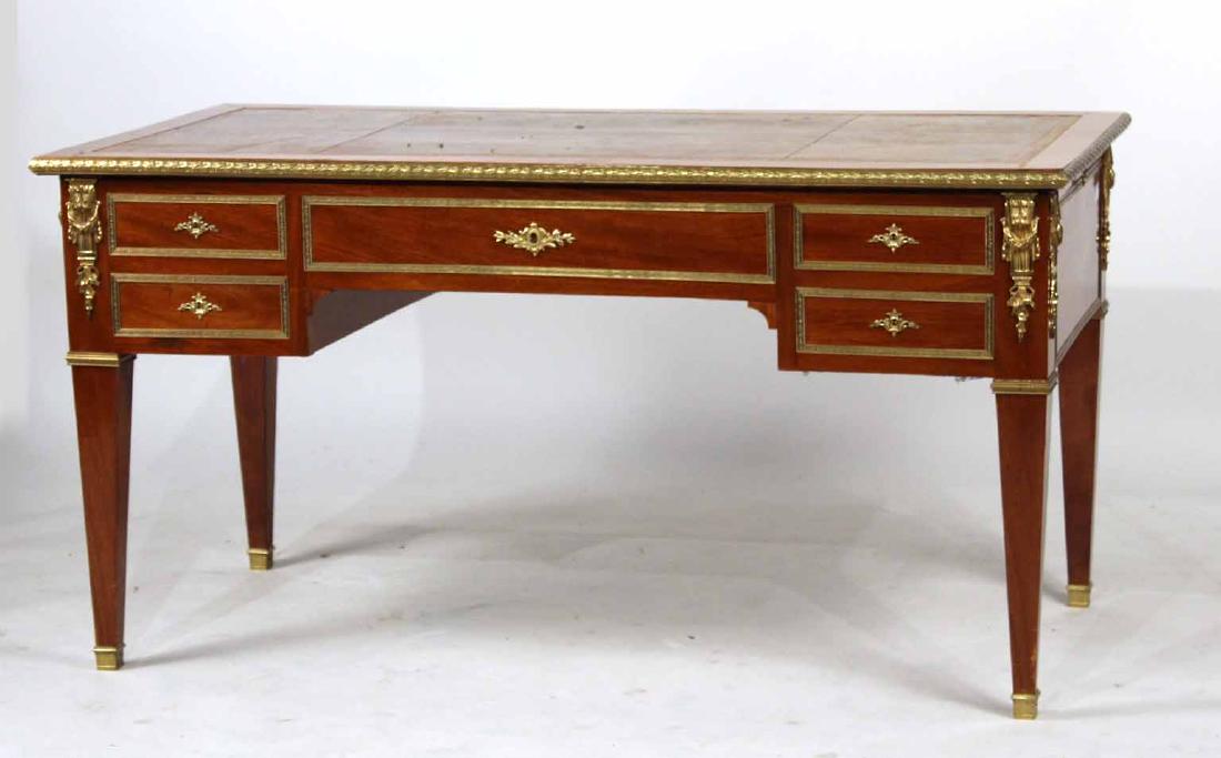 Louis XVI Style Mahogany Bureau Plat (1 of 10)