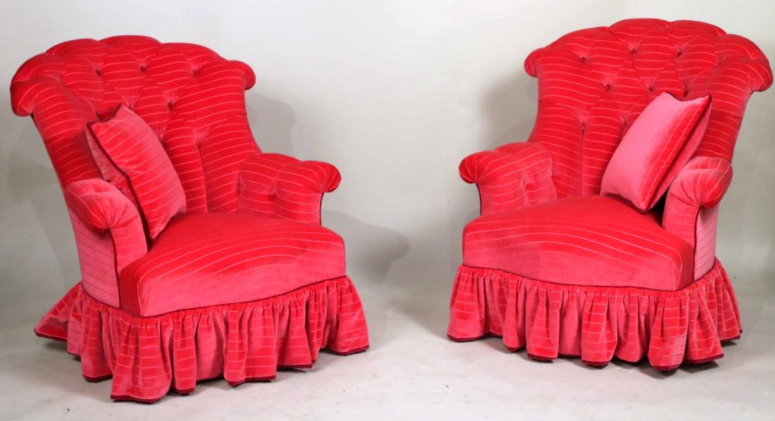 Pair of Contemporary Upholstered Club Chairs (1 of 4)