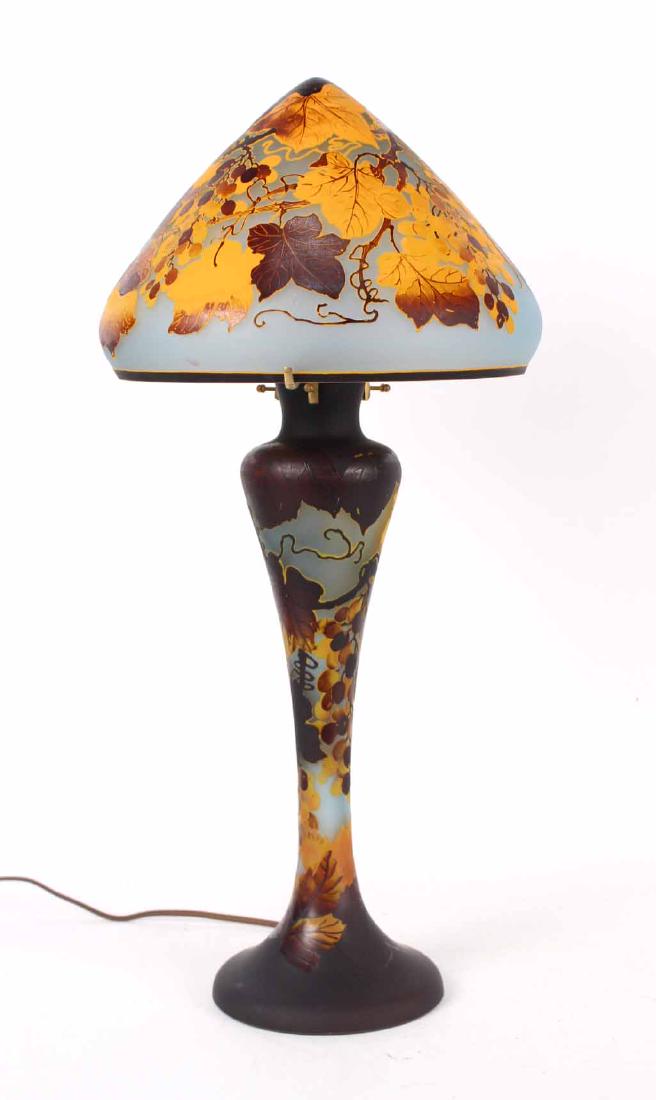 Galle Style Modern Cameo Glass Table Lamp (1 of 9)