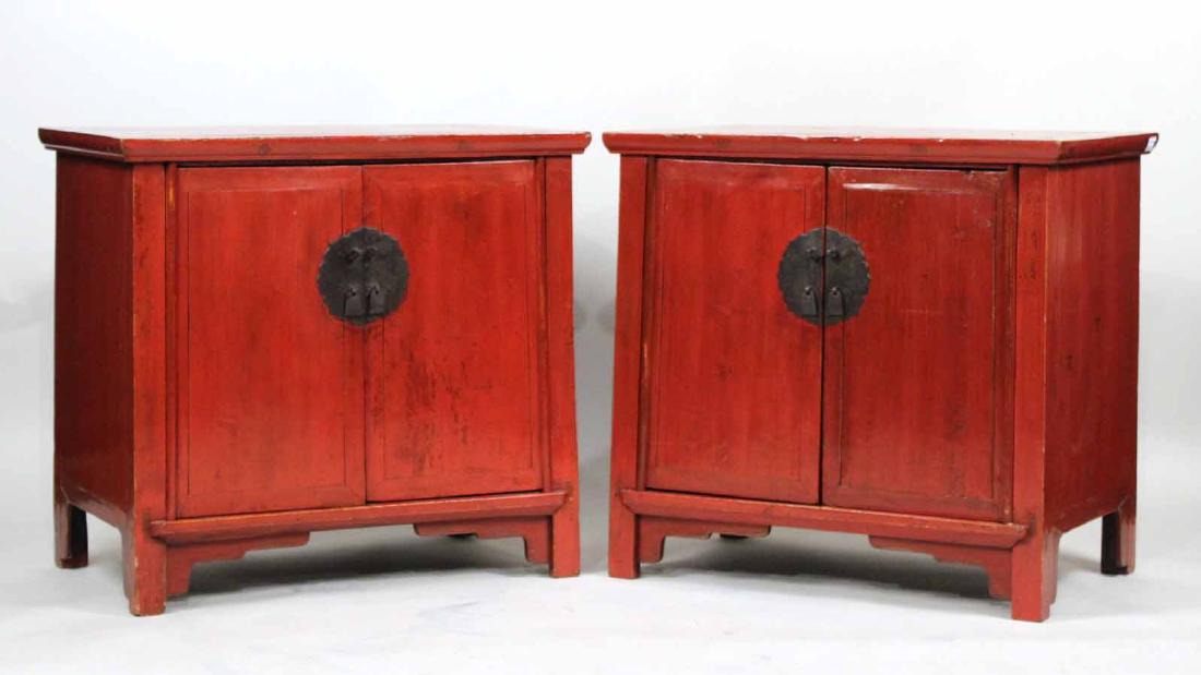 Pair of Chinese Style Lacquer Side Cabinets (1 of 10)