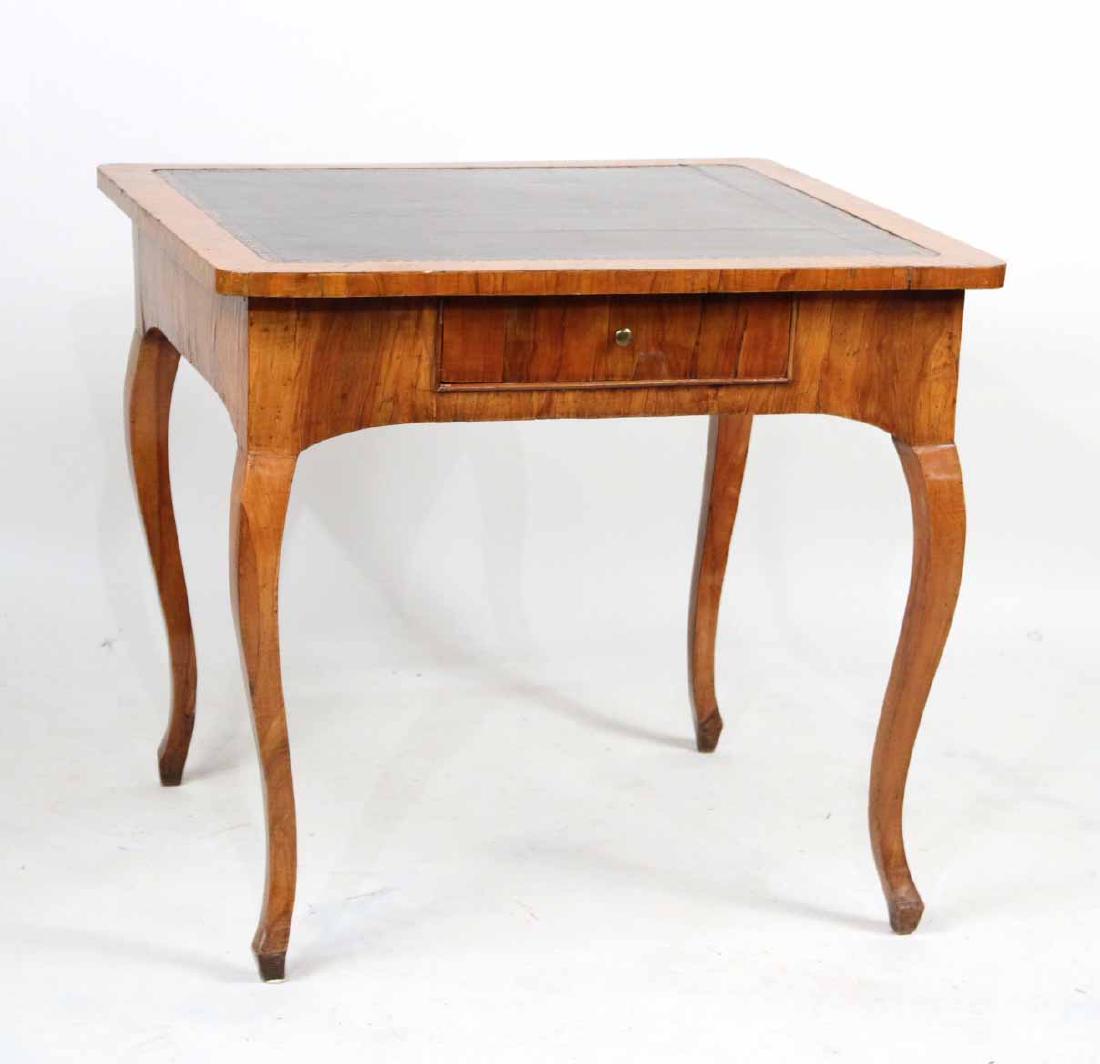 Neoclassical Style Leather-Inset Walnut Table (1 of 10)
