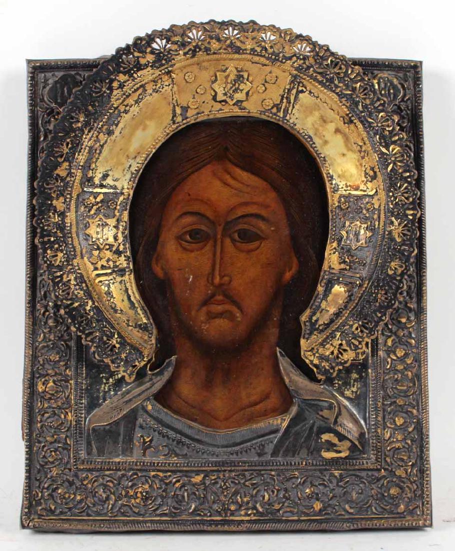 Gilded Silver Rica Russian Icon (1 of 7)