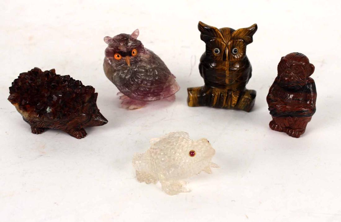 Four Carved Stone Animal Figures (1 of 10)