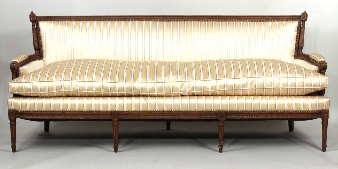 Louis XVI Style Walnut Settee (1 of 10)