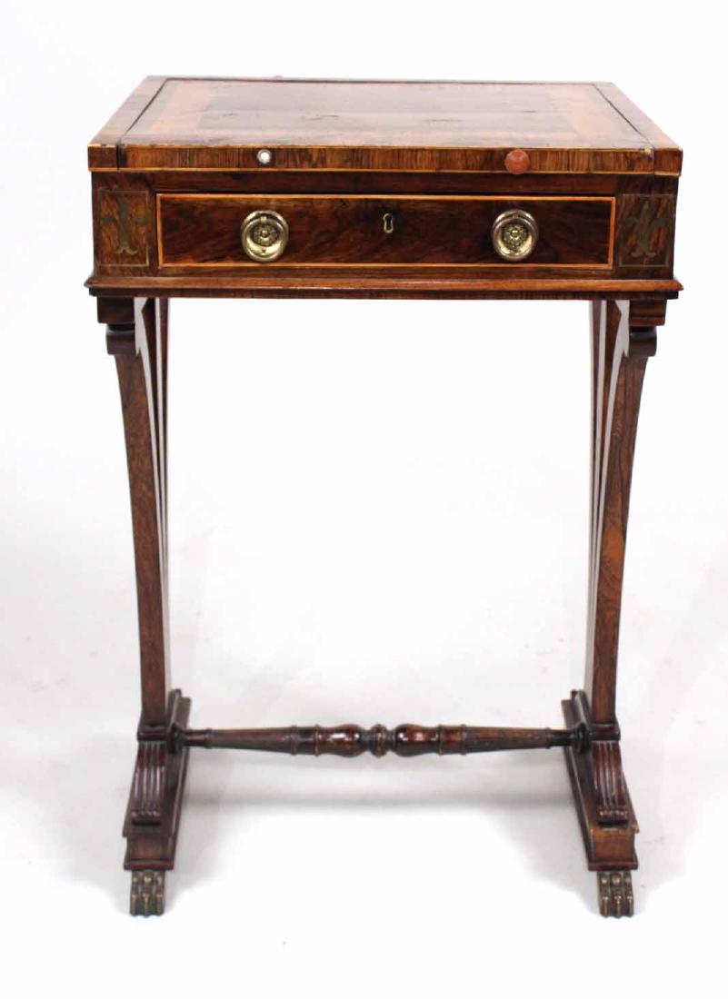 Regency Inlaid Mahogany Writing Table (1 of 10)