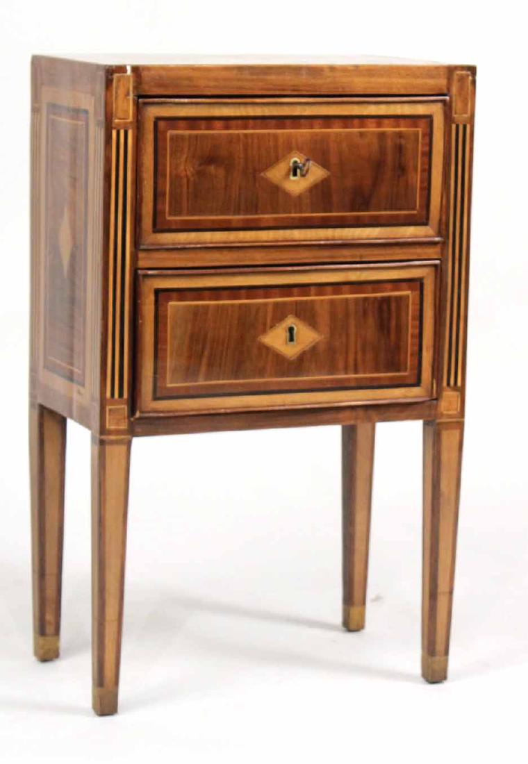 Neoclassical Style Elaborately Inlaid Side Table (1 of 10)