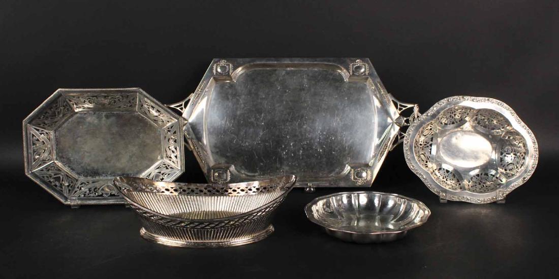 Five Continental Silver Plated Table Items (1 of 10)