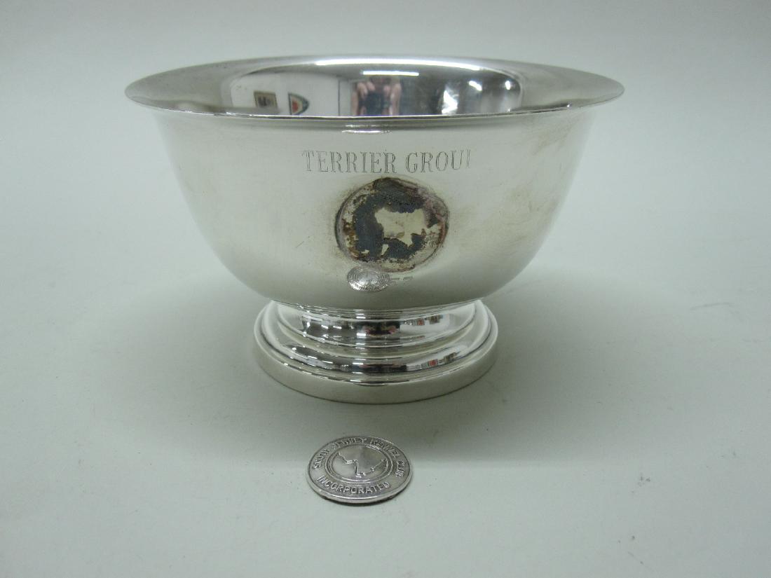 STERLING SILVER DOG TROPHY BOWL (1 of 3)