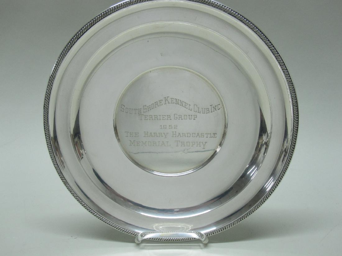 STERLING SILVER DOG TROPHY PLATE (1 of 3)