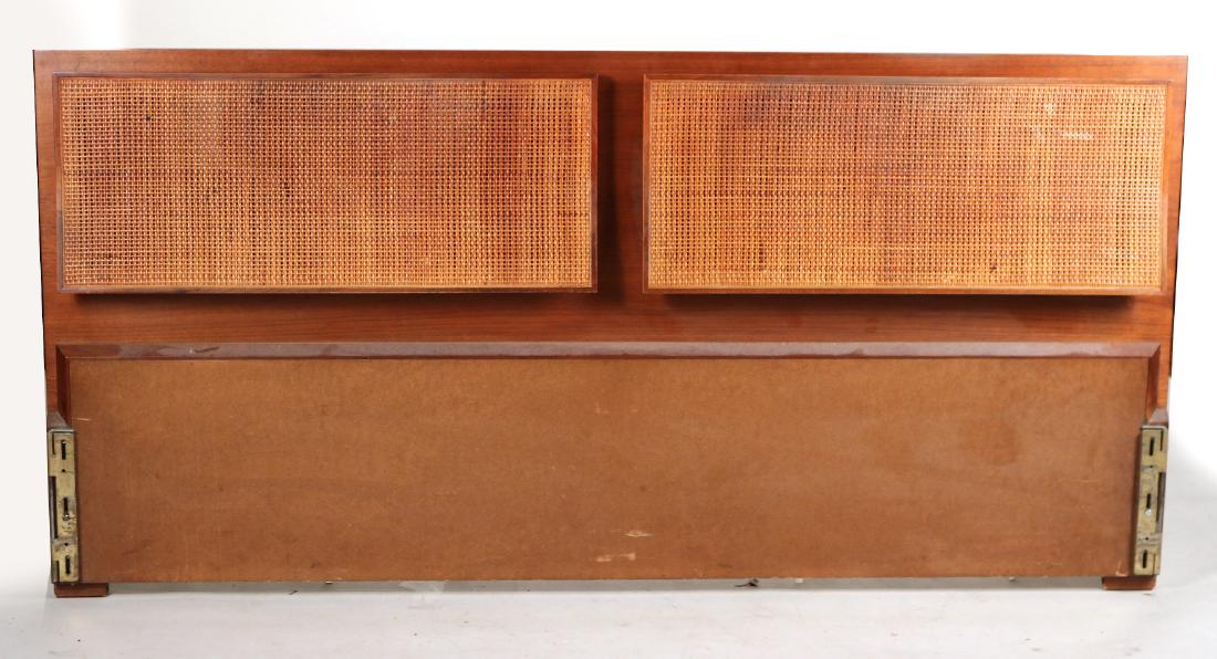 DANISH MODERN TEAK AND RATTAN HEADBOARD (1 of 6)