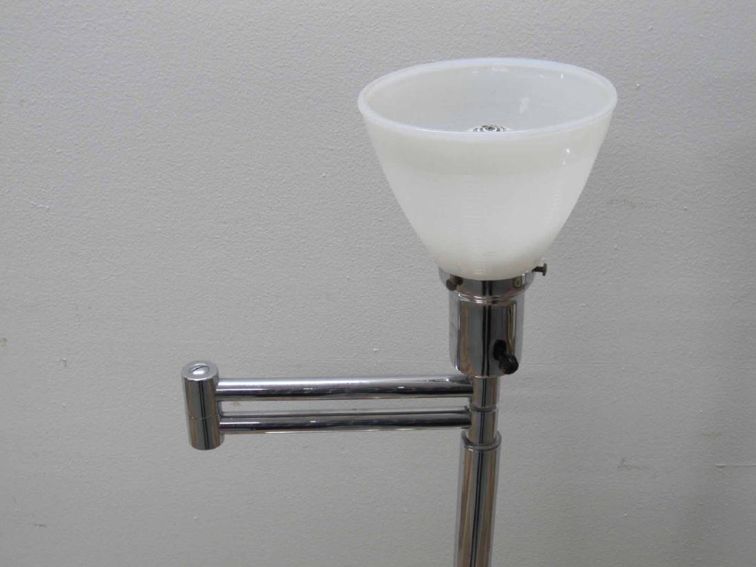 PAIR OF MODERN CHROME FLOOR LAMPS (1 of 3)