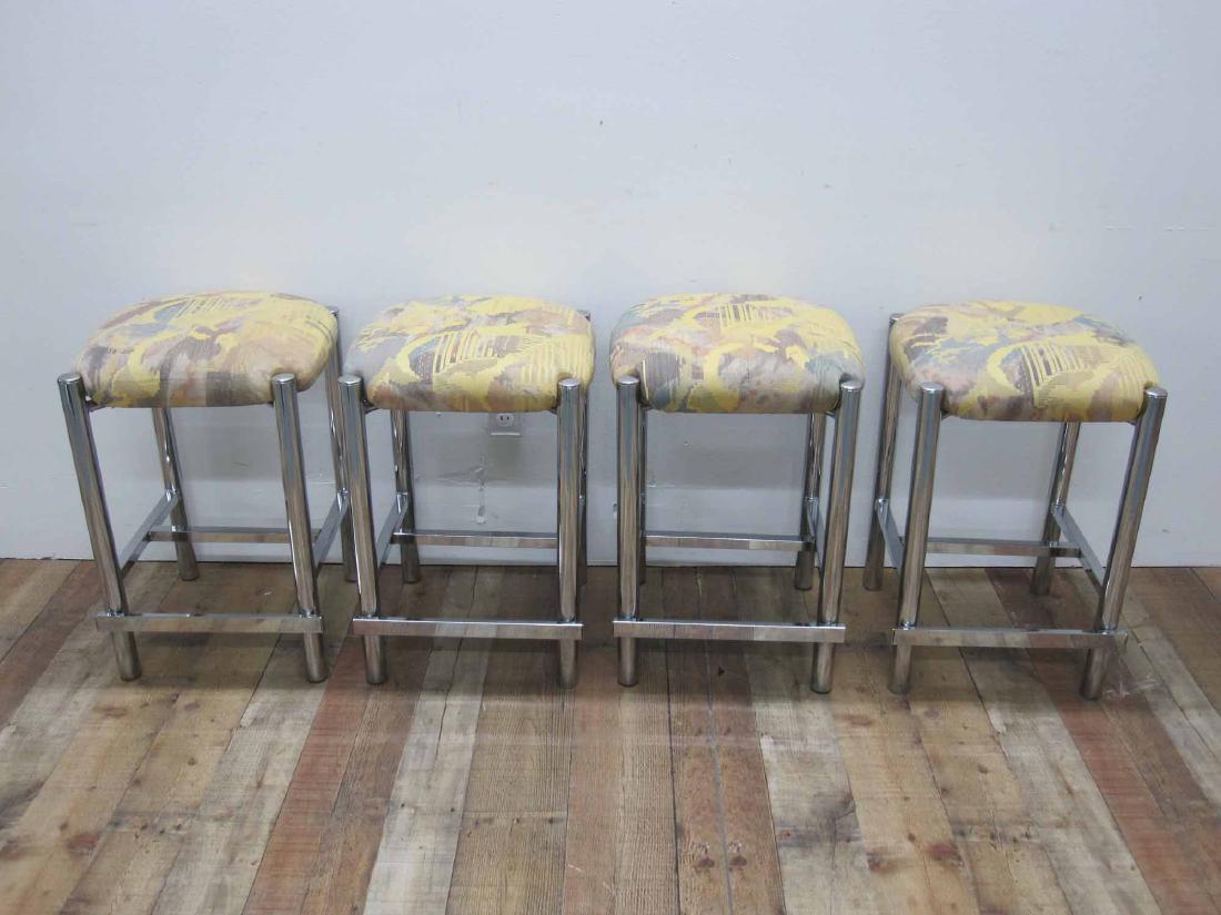 SET OF 4 MODERN CHROME BAR STOOLS (1 of 5)
