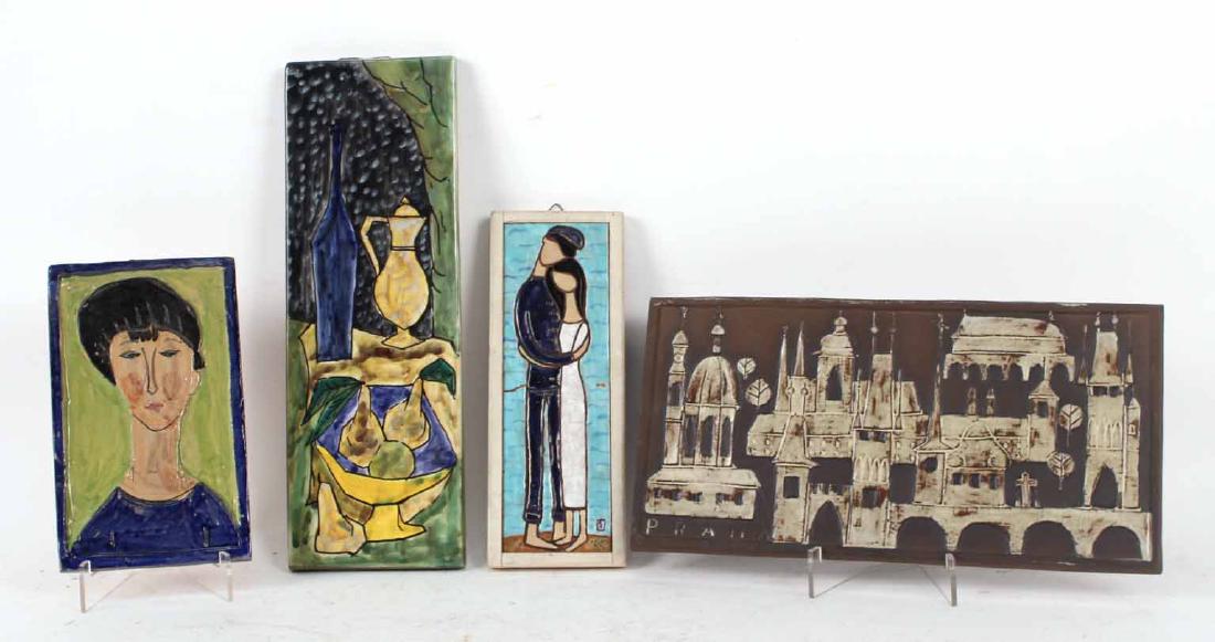 TWO ITALIAN CARLINO SCIACCA TILES (1 of 10)