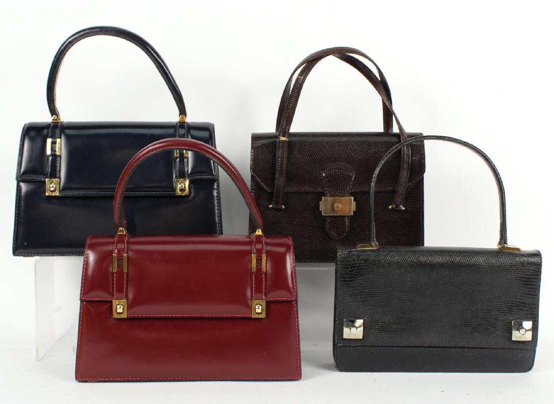 FOUR LEDERER LADIES LEATHER HANDBAGS (1 of 10)