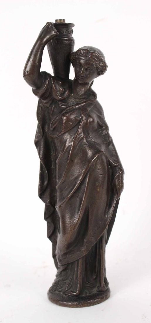 BRONZE CLASSICAL FIGURE OF A LADY WITH WATER JUG (1 of 5)