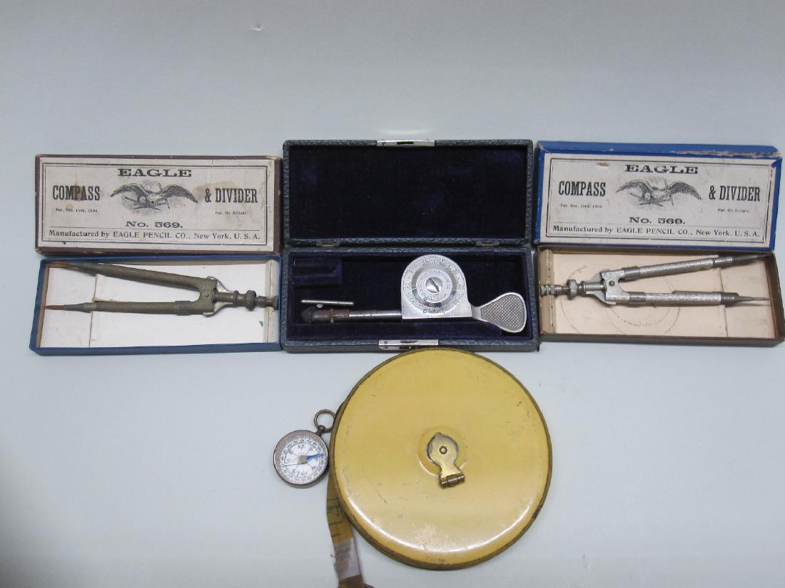 TWO VINTAGE BOXED COMPASSES (1 of 5)