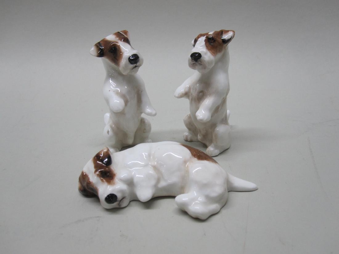 THREE ROYAL DOULTON SEALYHAM TERRIER FIGURINES (1 of 4)