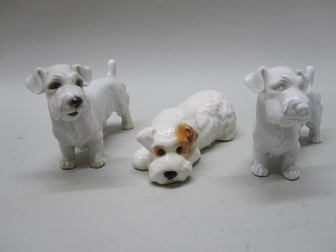 THREE SEALYHAM TERRIER FIGURINES (1 of 6)