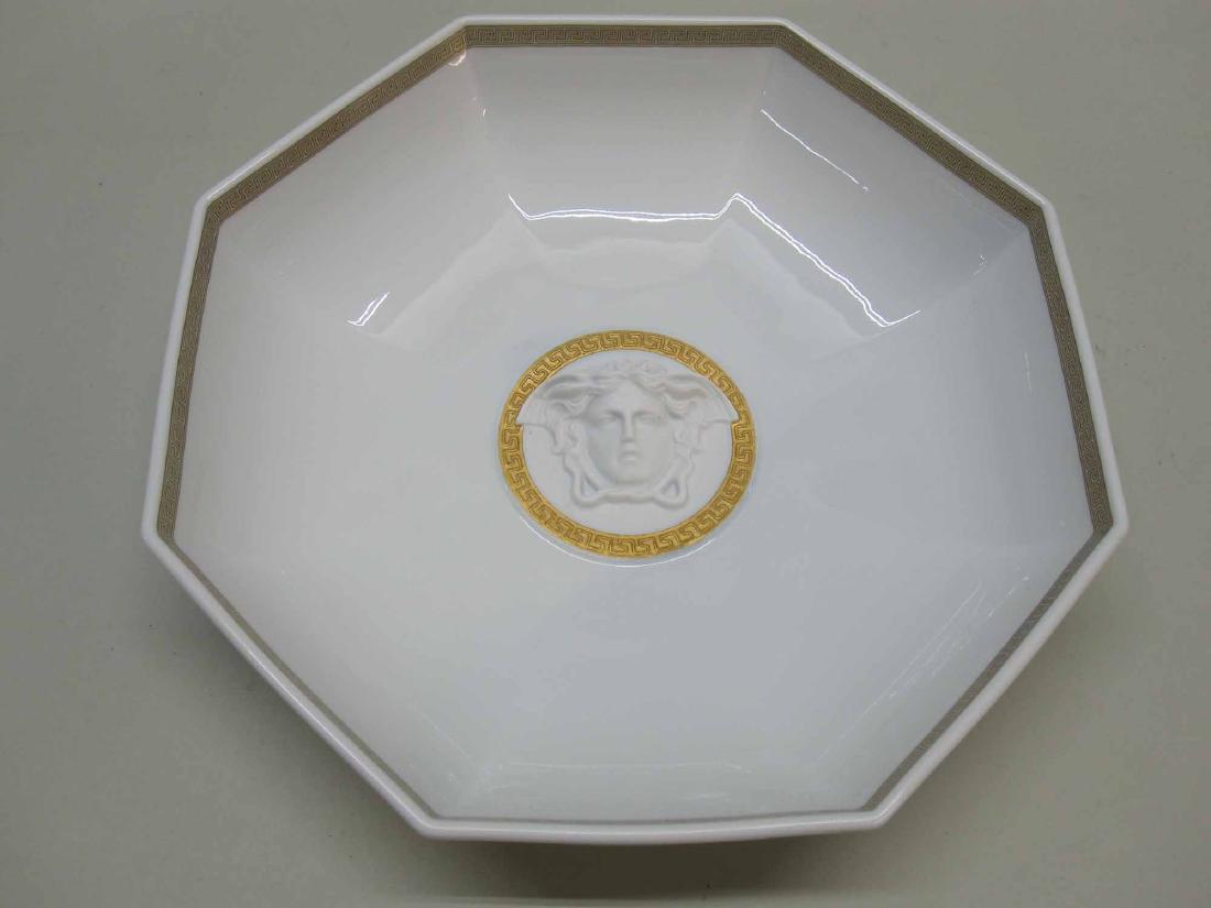 ROSENTHAL VERSACE GORGONA CENTERPIECE BOWL: Octagonal with central medusa face. 11" x 11"