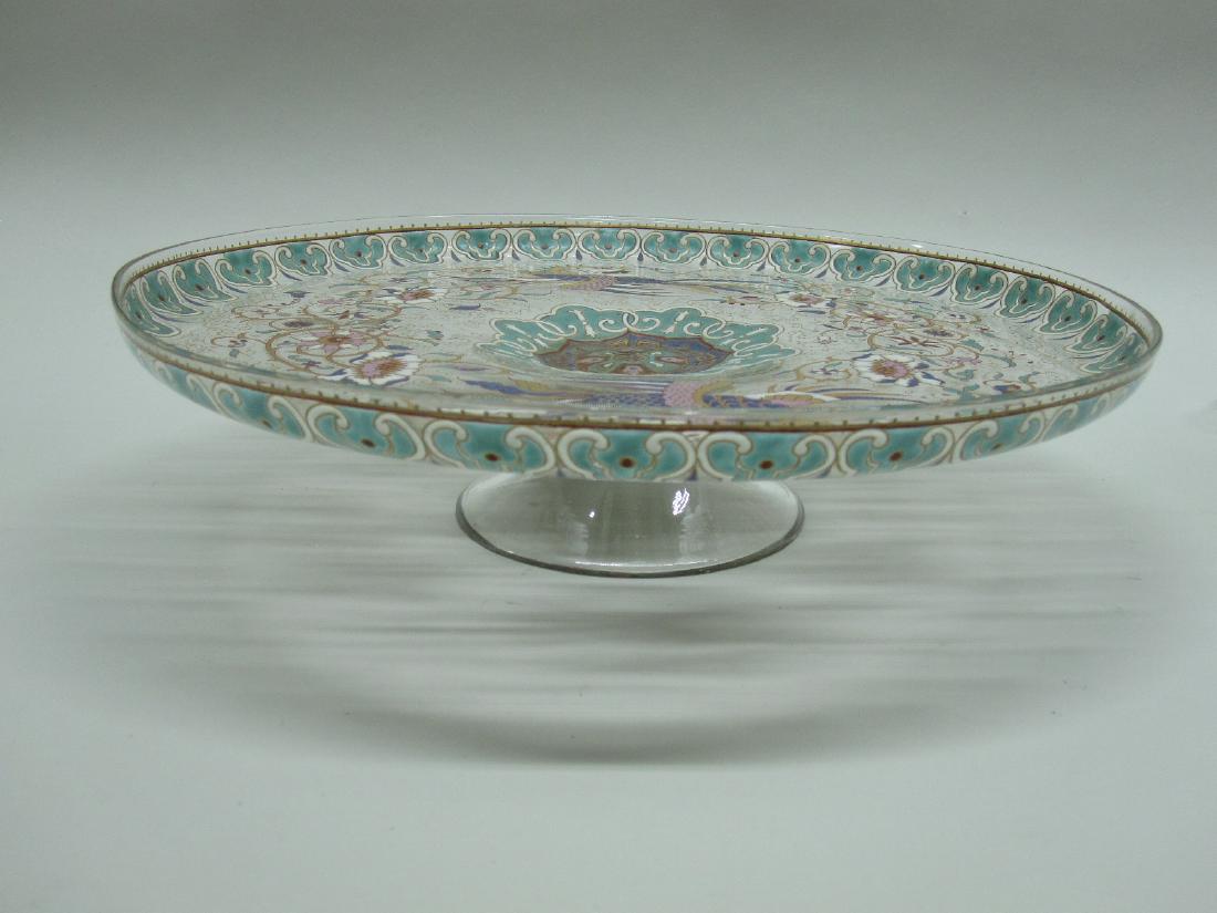 HAND ENAMEL DECORATED FOOTED COMPOTE (1 of 5)