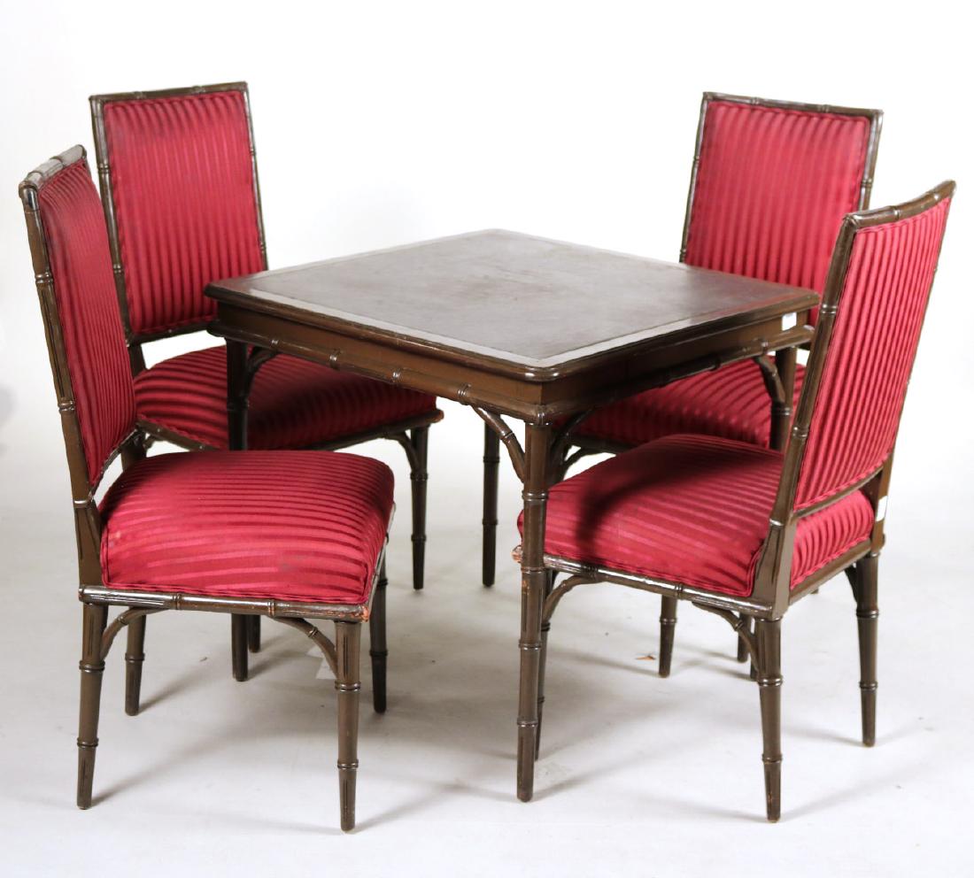 RATTAN TABLE AND CHAIR SET (1 of 10)