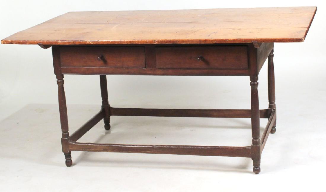 Turned Maple and Pine Tavern Table (1 of 9)