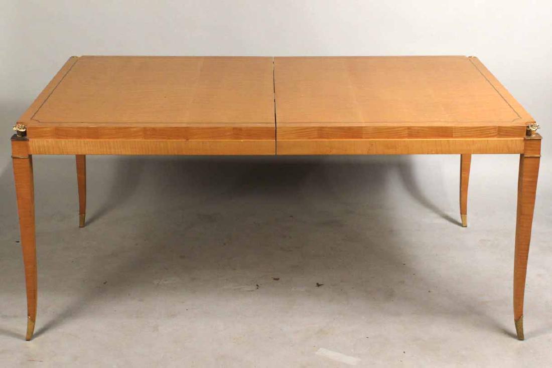 Neoclassical Style Brass & Maple Dining Table (1 of 9)