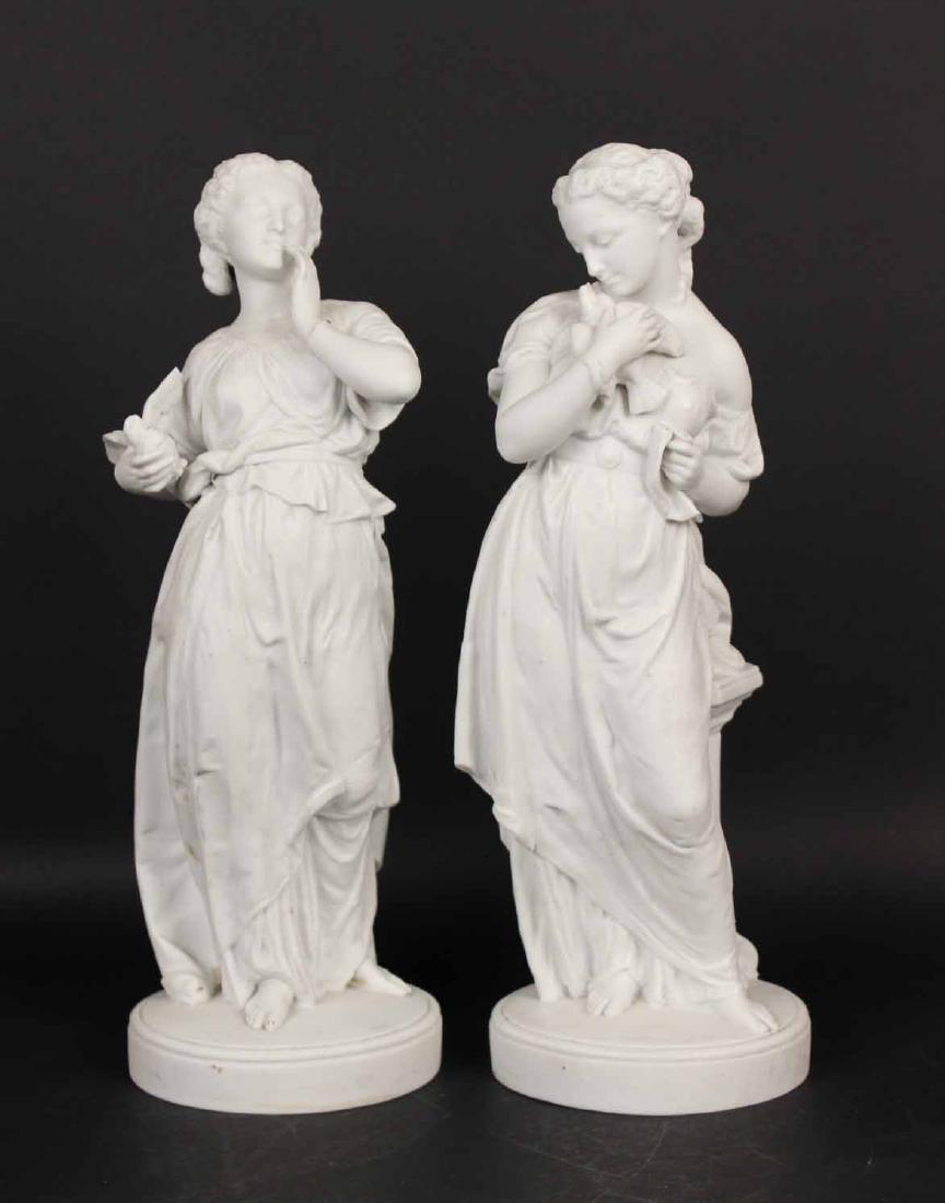Pair of Bisque Figures of Classical Women (1 of 10)