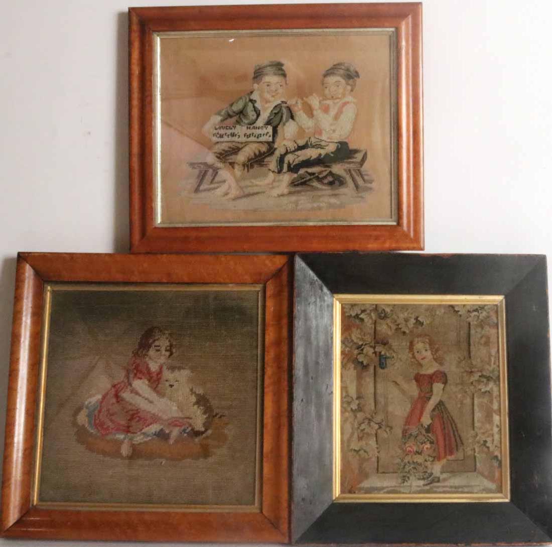 Three Framed Needlework's, 19th/20thC. (1 of 10)