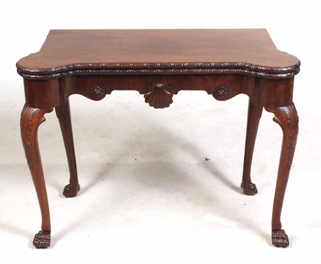 George III Mahogany Turret Top Card Table (1 of 11)