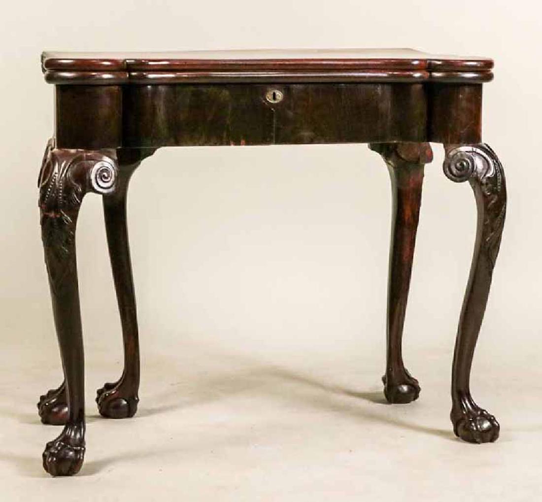 George II Mahogany Turret-Top Card Table (1 of 9)