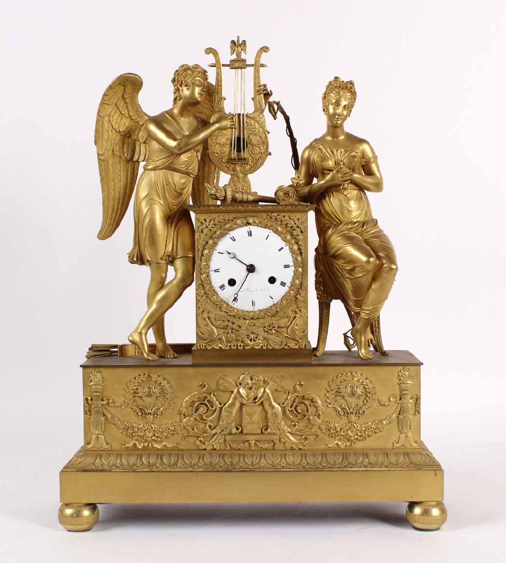 Neoclassical Ormolu Figural Mantle Clock (1 of 12)