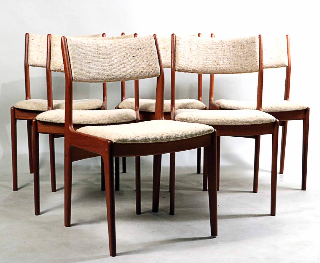 Six Danish Modern Teak Dining Chairs (1 of 6)