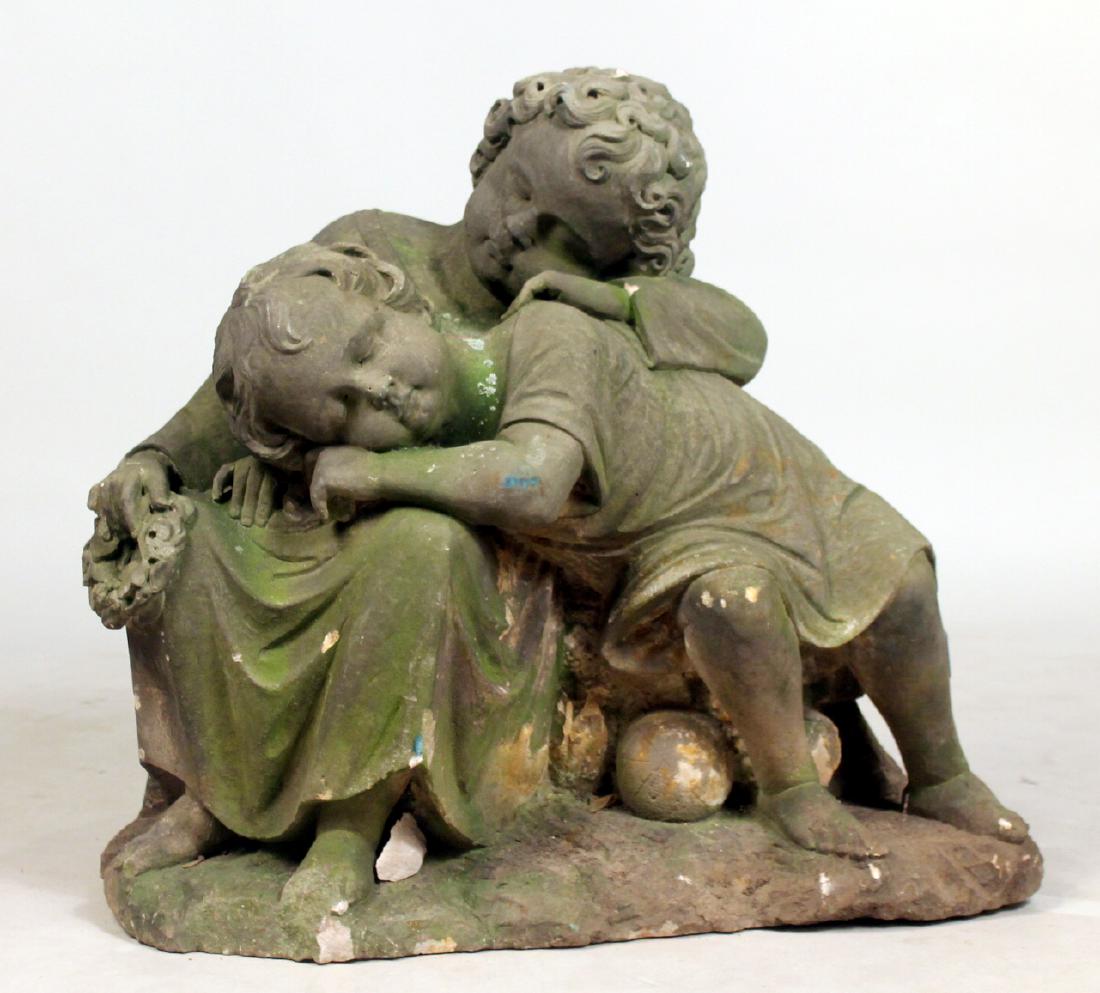 Stone Sculpture of Sleeping Children (1 of 6)