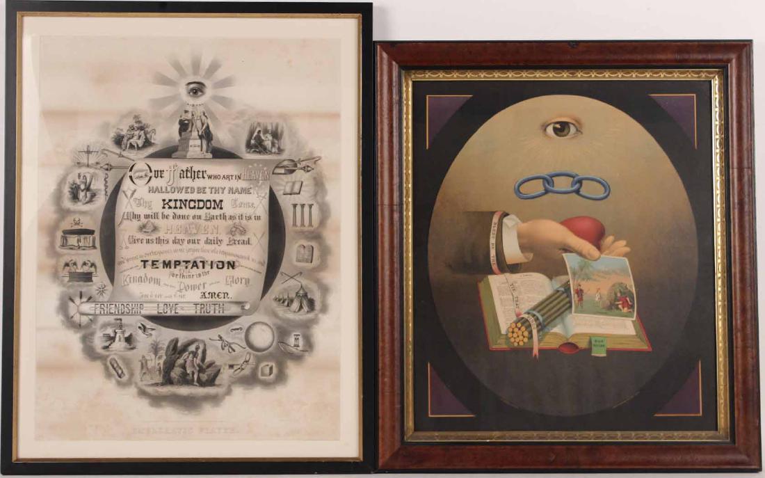 Two Lithographs Independent Order of Odd Fellows (1 of 5)