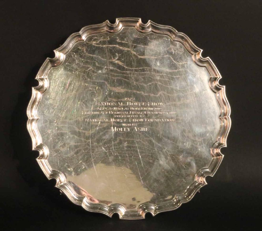 English Silver Footed Circular Tray (1 of 6)