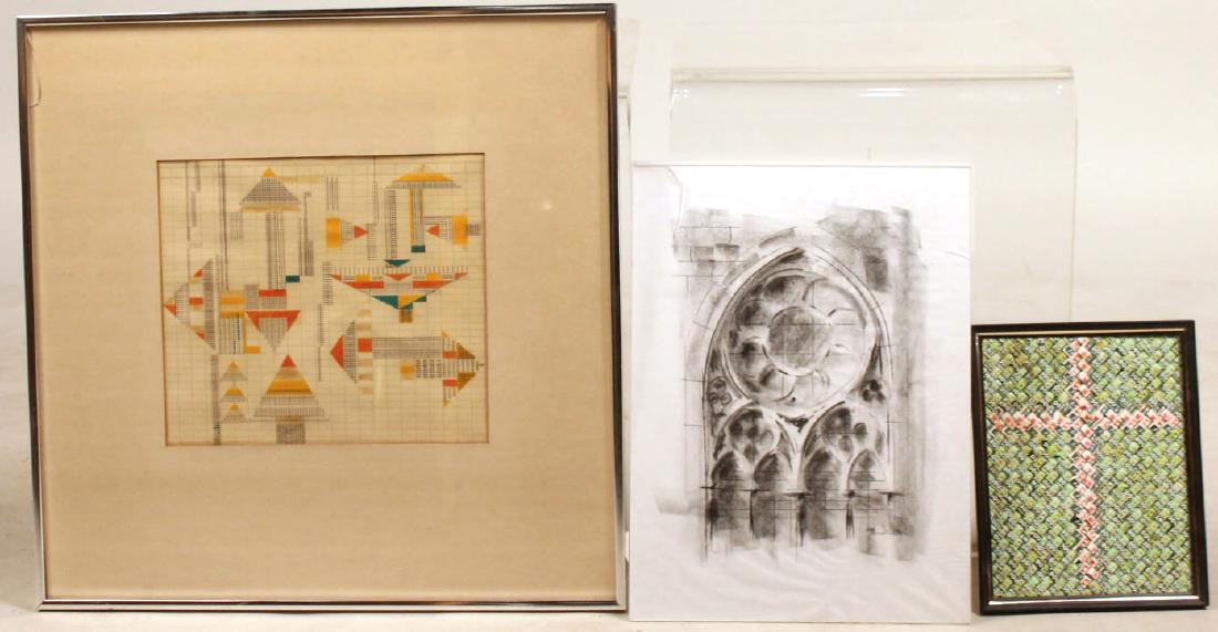 Charcoal on Paper, Sketch of Church Window (1 of 7)