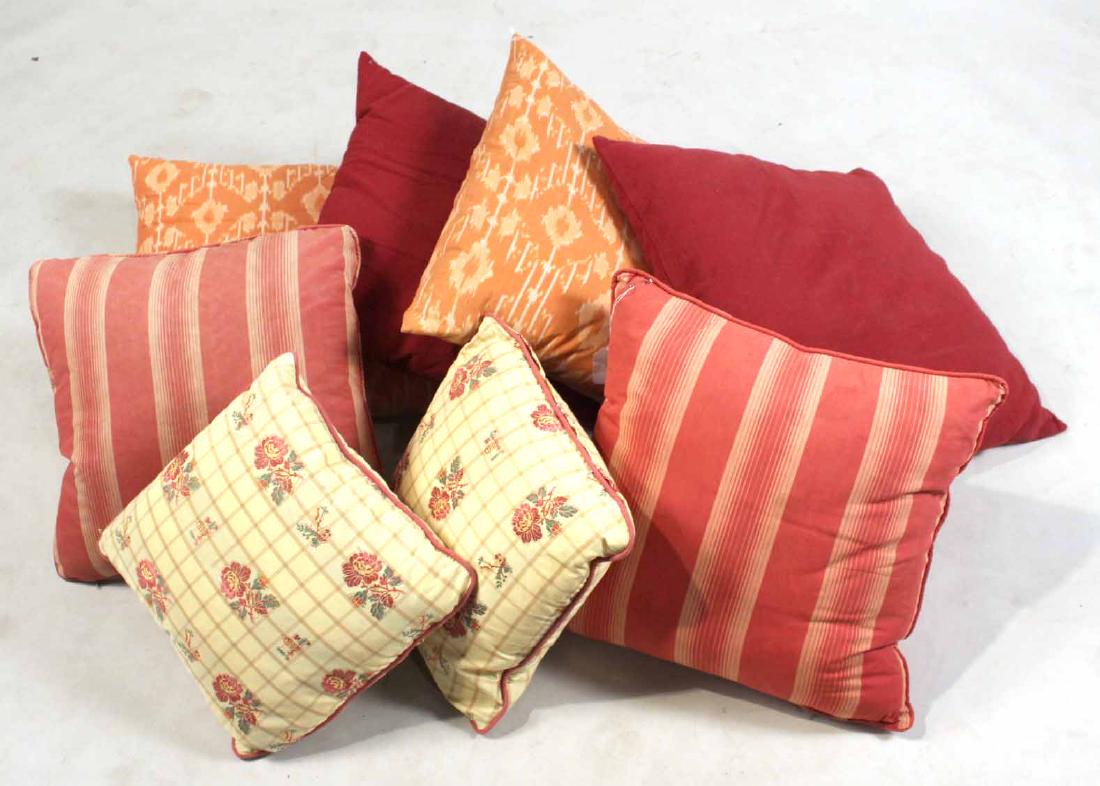 Eight Orange and Rust Throw Pillows (1 of 6)