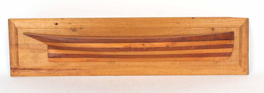 Oak and Pine Half-Hull Ship Model (1 of 5)