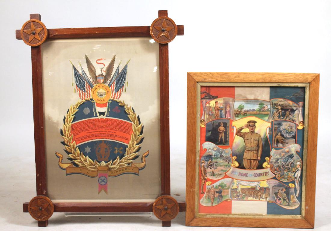 Military Lithograph, "For Home and Country" (1 of 9)