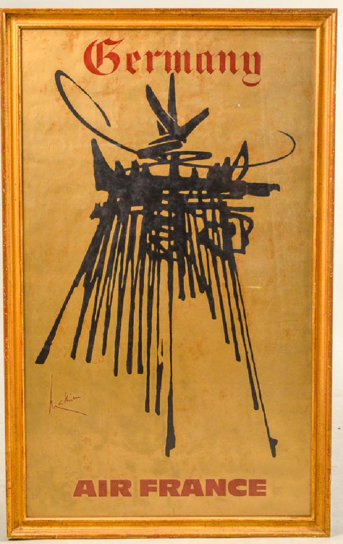 Lithograph, Germany, Air France, Georges Mathieu (1 of 3)