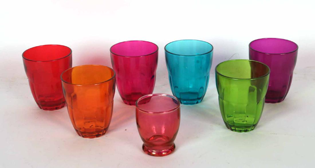 Eighteen Assorted Color Bormioli Rocco Glasses (1 of 8)