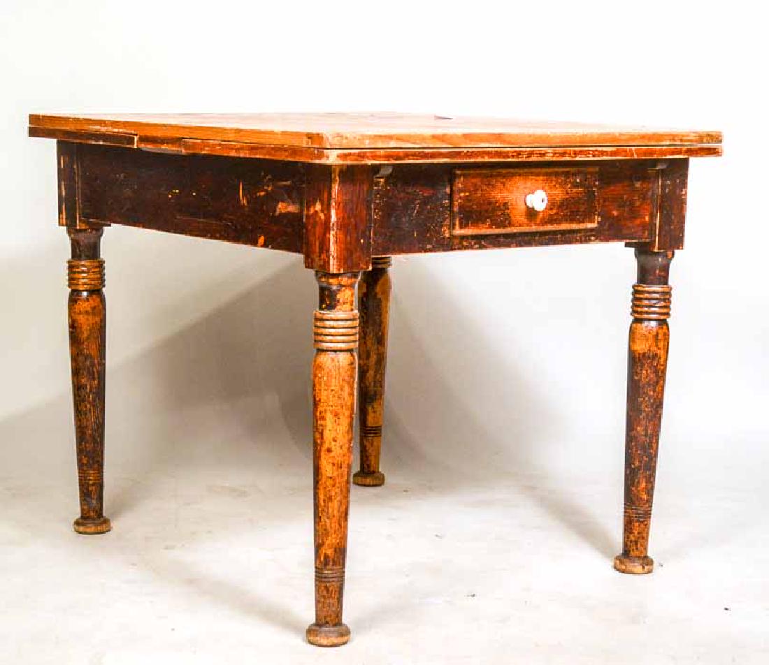 Stained Pine Draw-Leaf Center Table (1 of 6)