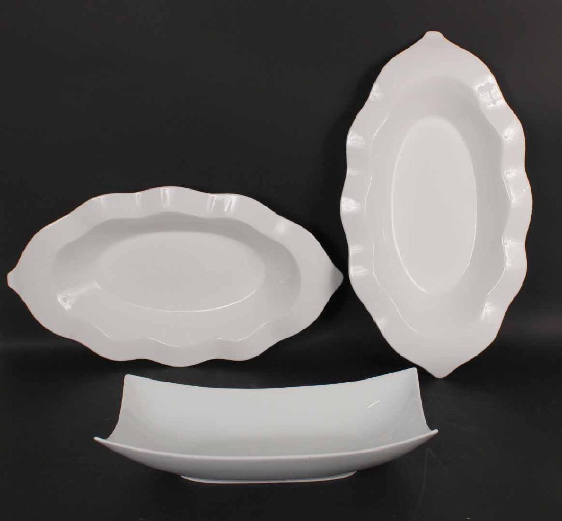 Three White Ceramic Serving Platters (1 of 4)