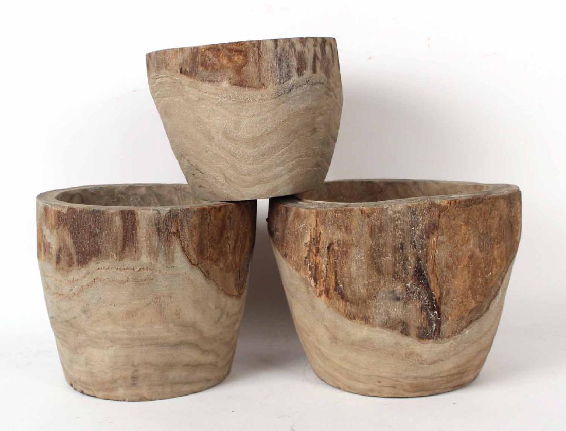 Three Wood Decorative Bowls (1 of 6)