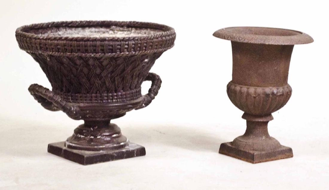 Two Cast-Iron Urn-Form Planters (1 of 5)