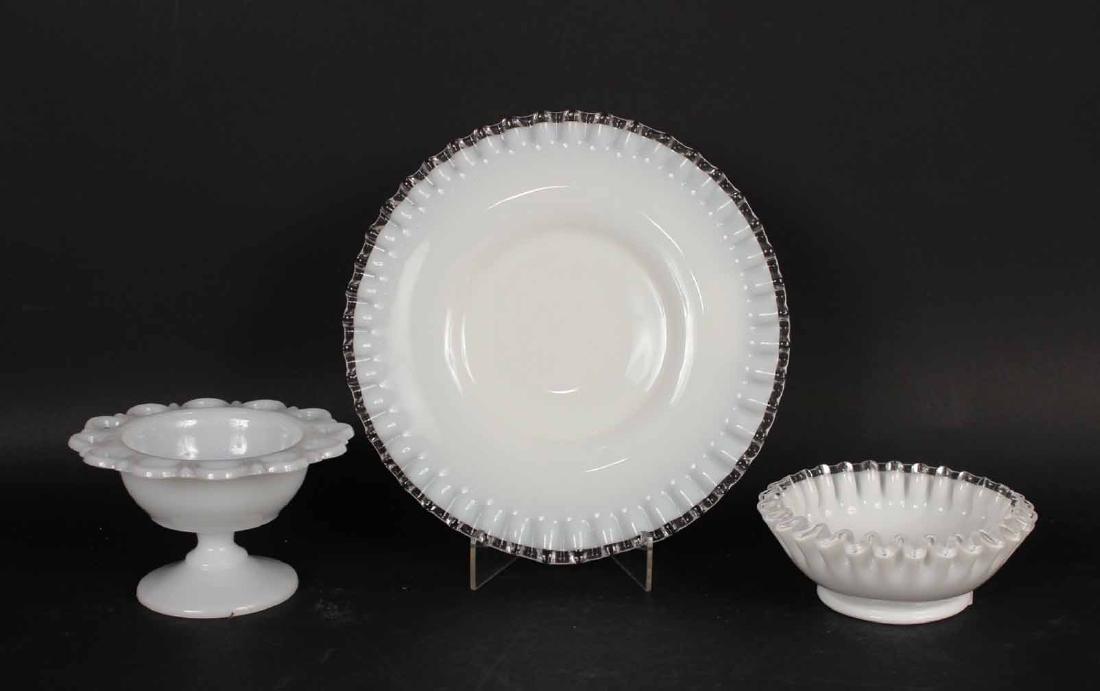Group of Milk Glass Plates and Bowls (1 of 5)